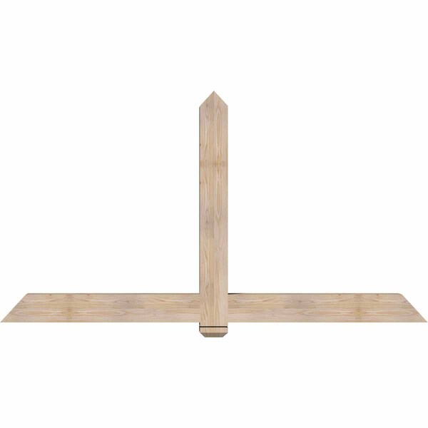 Ekena Millwork Eugene Smooth Timber Gable Bracket, Douglas Fir, 84"W x 45"H x 5 1/2"D x 5 1/2"F, 13/12 Pitch GBW084X45X0606EUG00SDF - main